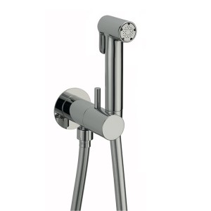 Гигиенический душ Cisal Shower CV00797521 со шлангом 120 см, вывод с держателем, встроенным прогрессивным картриджем, цвет хром