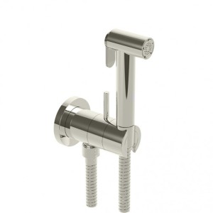 Гигиенический душ Cisal Shower CV0079752F со шлангом 120 см, вывод с держателем, встроенным прогрессивным картриджем, цвет брашированный никель