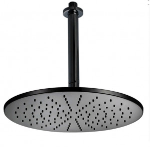 Верхний душ Cisal Shower DS01370040 D300 мм с потолочным держателем L180 мм, цвет черный