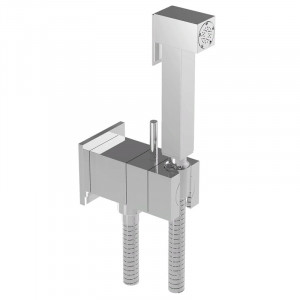 Гигиенический душ Cisal Shower CU00794521 со шлангом 120 см, вывод с держателем, встроенный прогрес.картридж, цвет хром