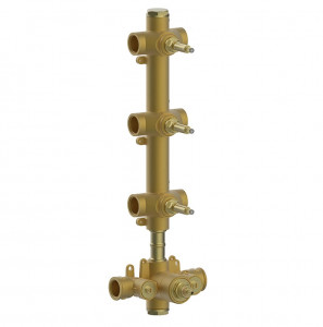 Встраиваемая часть термостатического смесителя Cisal Cubic ZA01V30004 3/4" с тремя запорными вентилями