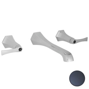 Смеситель Cisal Cherie CF0135107C для раковины встраиваемый двухвентильный на 3 отверстия, цвет черный матовый