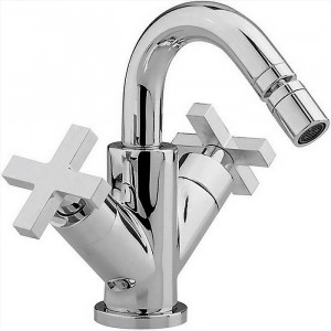 Смеситель Cisal Barcelona Quad BQ00155021 двухвентильный для биде на 1 отверстие с донным клапаном, цвет хром