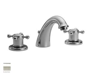Смеситель для раковины Cisal Victorian VT0010102A на 3 отверстия с донным клапаном, цвет сатинированный матовый никель