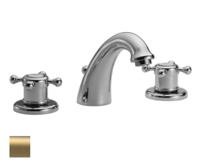 Смеситель для раковины Cisal Victorian VT00101027 на 3 отверстия с донным клапаном, цвет старая бронза