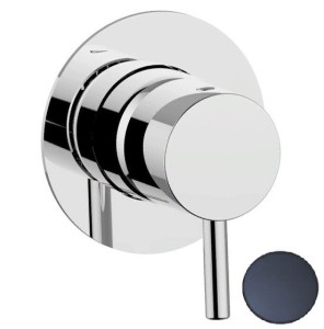 Смеситель Cisal Less Minimal LN00300040 для душа стандартный однорычажный встраиваемый внешняя часть, цвет черный матовый